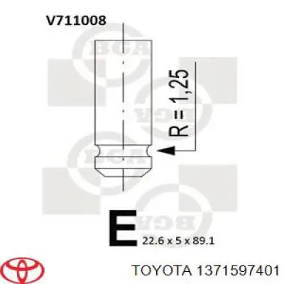 1371597401 Toyota válvula de escape