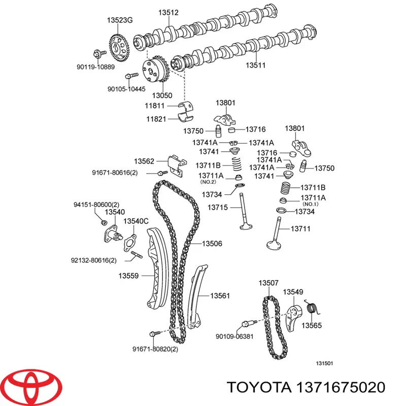 Sello De Aceite De Valvula para Toyota Camry (V50)
