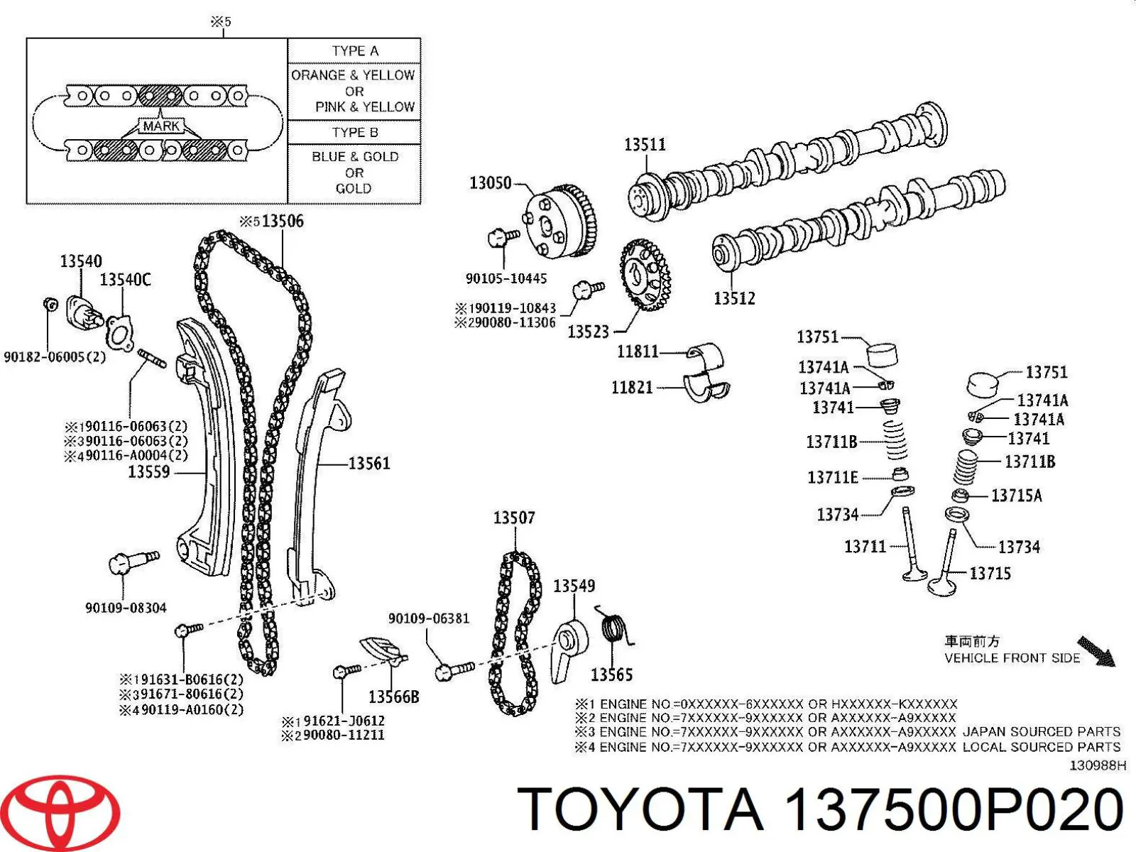 Comprar 137500P020 Toyota Taqués hidráulicos