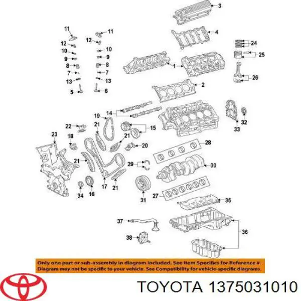 1375031010 Toyota empujador de válvula
