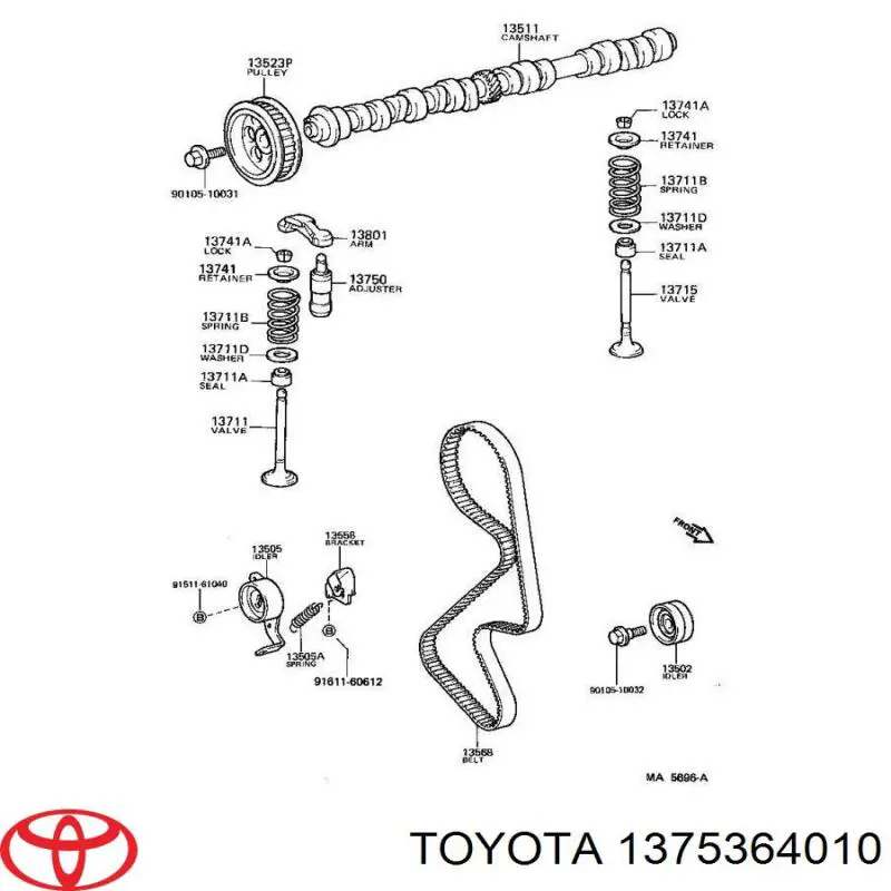 Arandela de ajuste Toyota 1375364010 precio, desde 9,89 EUR