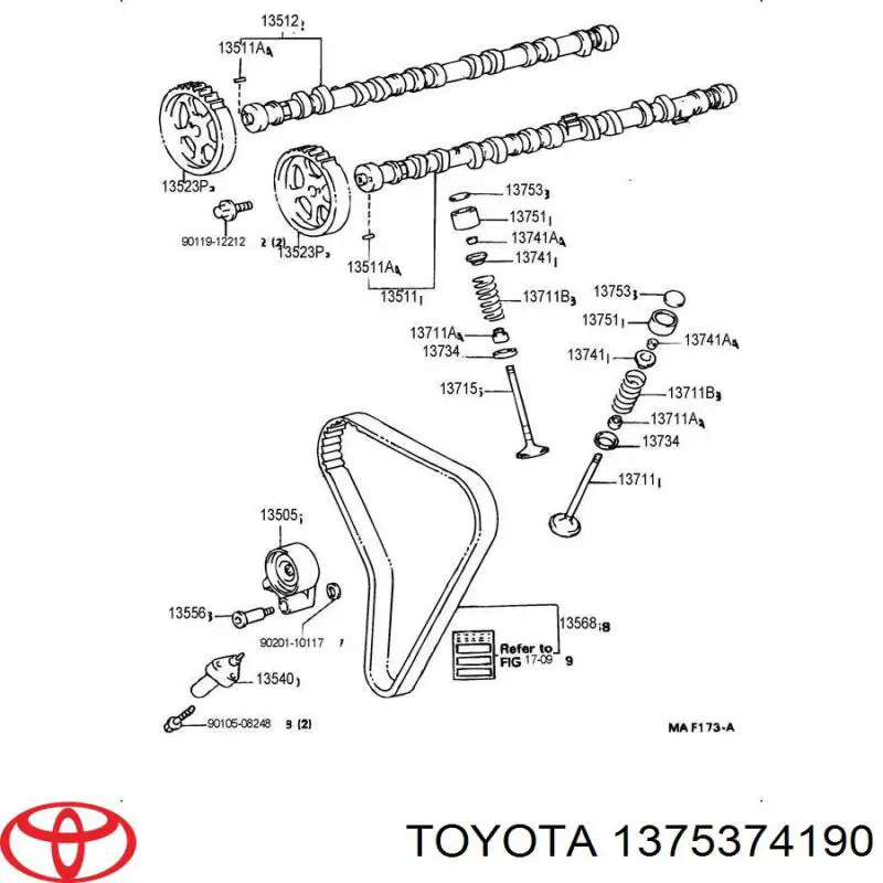 1375374190 Toyota disco de ajuste