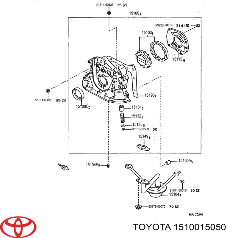 Comprar 1510015050 Toyota Bomba De Aceite