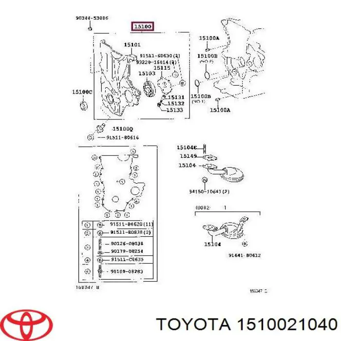 Bomba de aceite para Toyota Yaris (NCP2)
