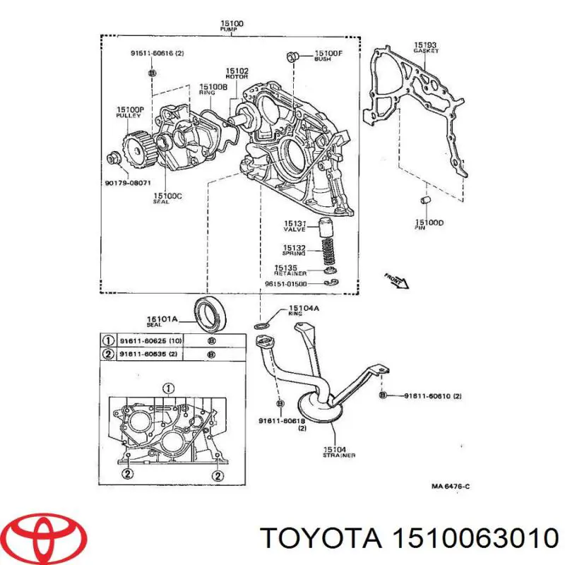 1510063010 Toyota bomba de aceite