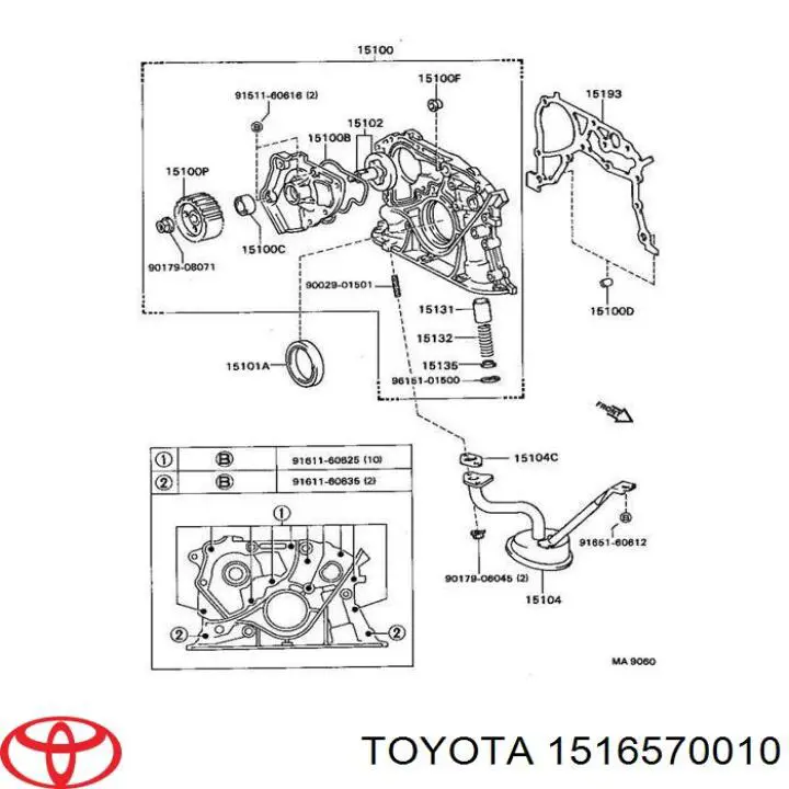 1516570010 Toyota sello de aceite transmision automatica