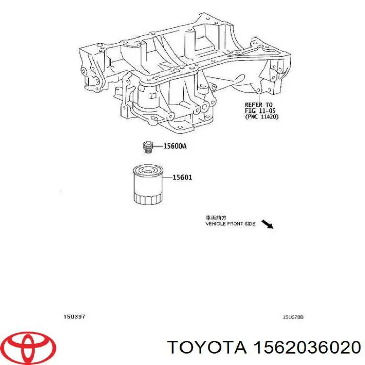 Comprar 1562036020 Toyota Tapa del filtro de aceite