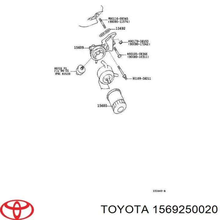 Junta del adaptador del filtro de aceite Toyota 1569250020 precio, desde 2,21 EUR
