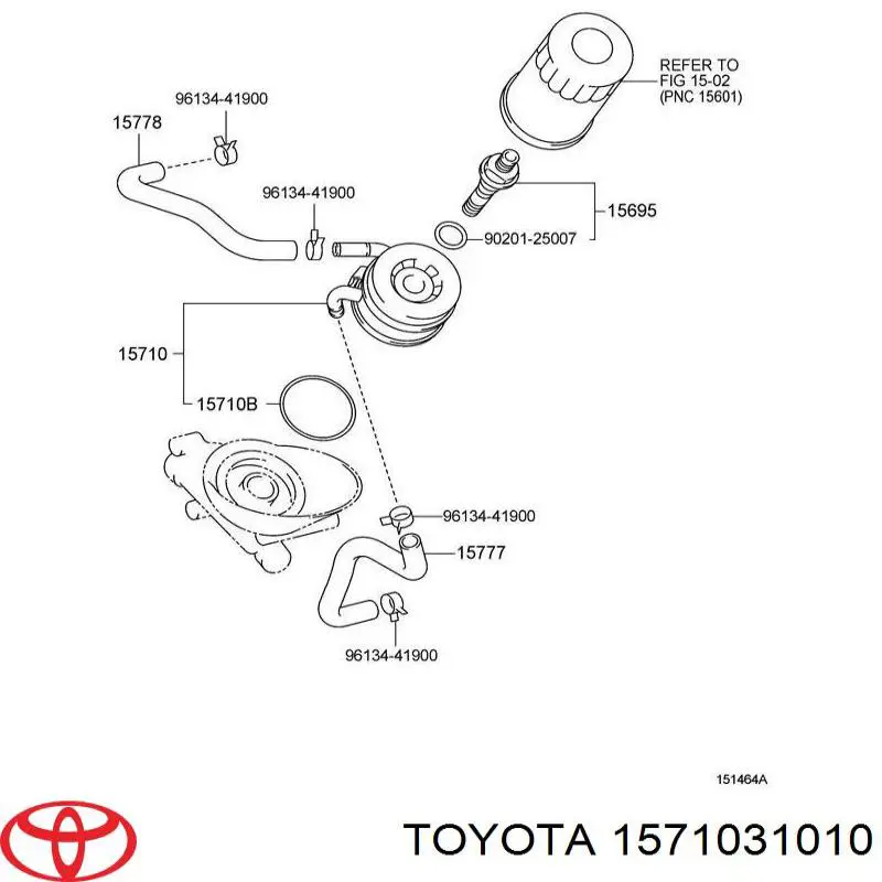 1571031010 Toyota radiador de aceite