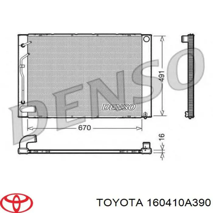 160410A390 Toyota radiador