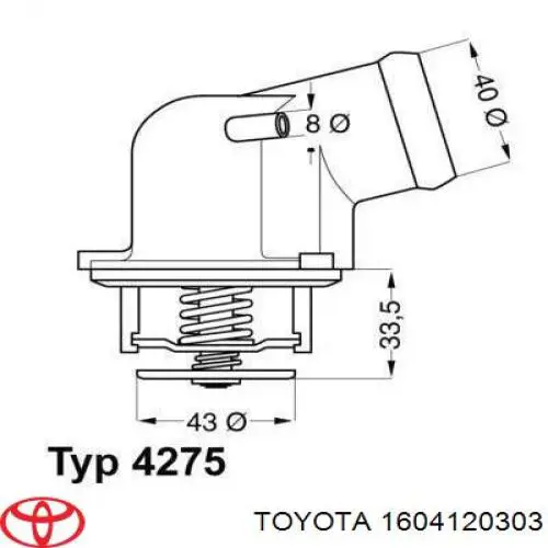 Água radiador Toyota 1604120303 precio, desde 153,84 EUR