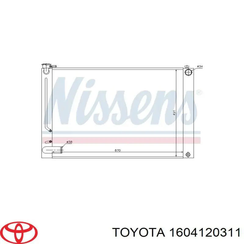Água radiador Toyota 1604120311 precio, desde 147,25 EUR