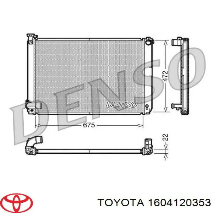 Água radiador Toyota 1604120353 precio, desde 130,68 EUR