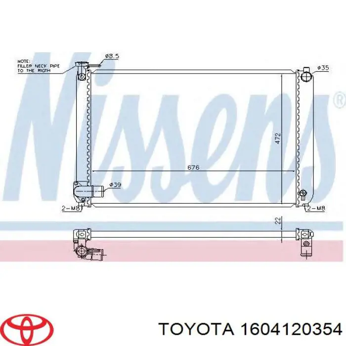 1604120354 Toyota radiador