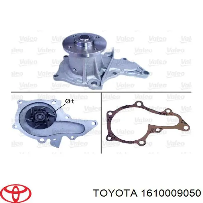 1610009050 Toyota bomba de agua, completo con caja