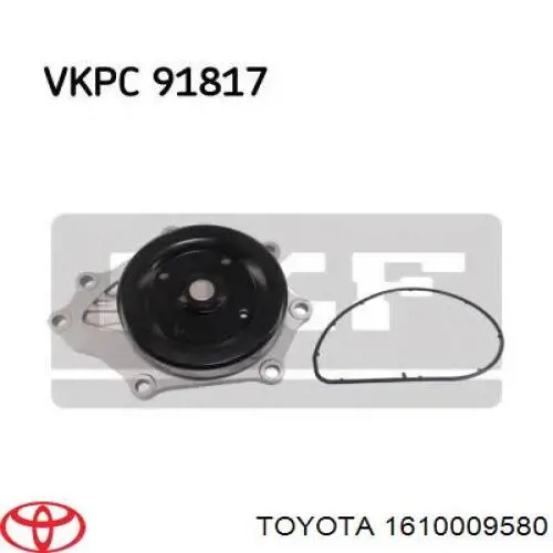 Bomba de agua 1610009580 Toyota