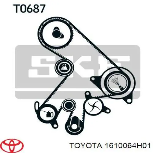 1610064H01 Toyota bomba de agua