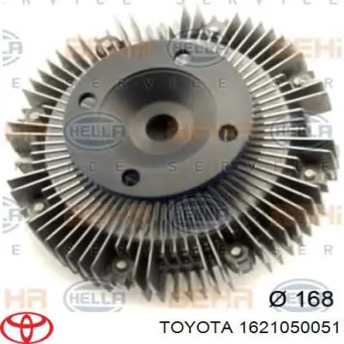 1621050051 Toyota embrague, ventilador del radiador