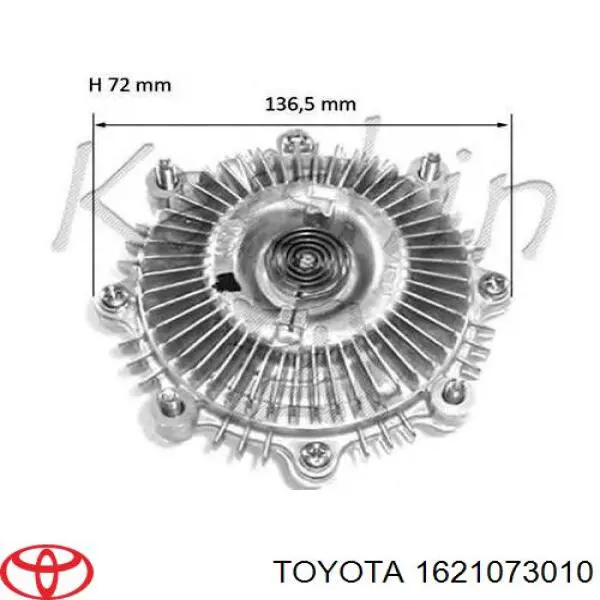 1621073010 Toyota embrague, ventilador del radiador
