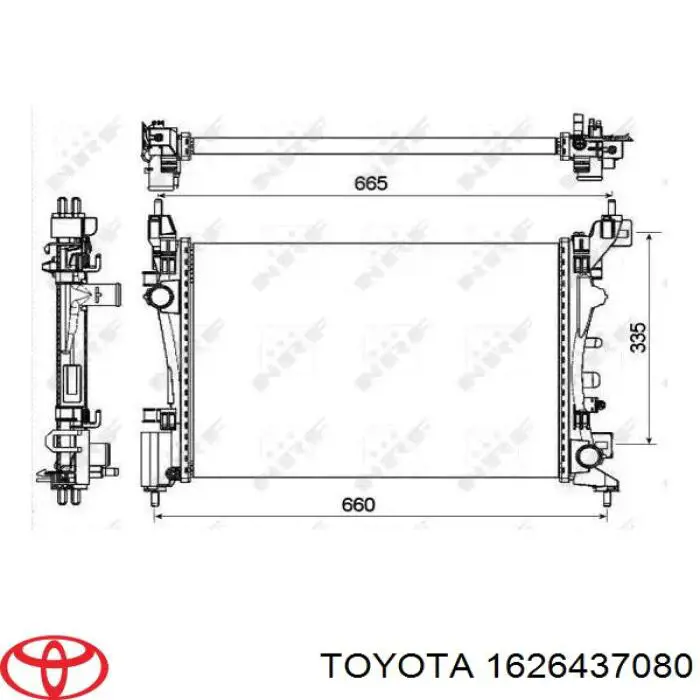 Manguera superior del depósito de expansión Toyota 1626437080 precio, desde 12,66 EUR