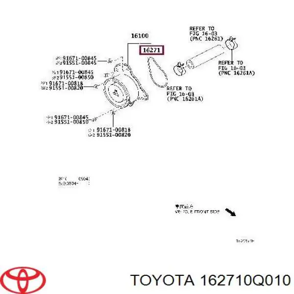 Junta de bomba de agua Toyota Yaris hatchback (P13) (2011 - 2020) precio, desde 3,34 EUR