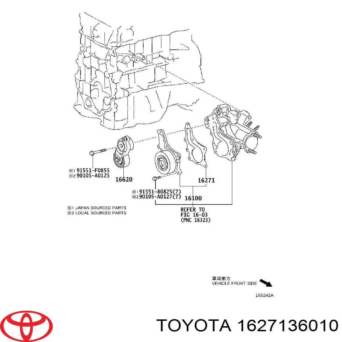 Junta de bomba de agua Toyota 1627136010 precio, desde 6,00 EUR