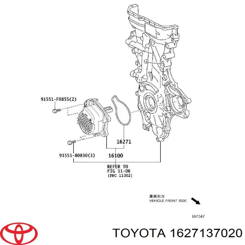 Junta de bomba de agua Toyota 1627137020 precio, desde 7,30 EUR