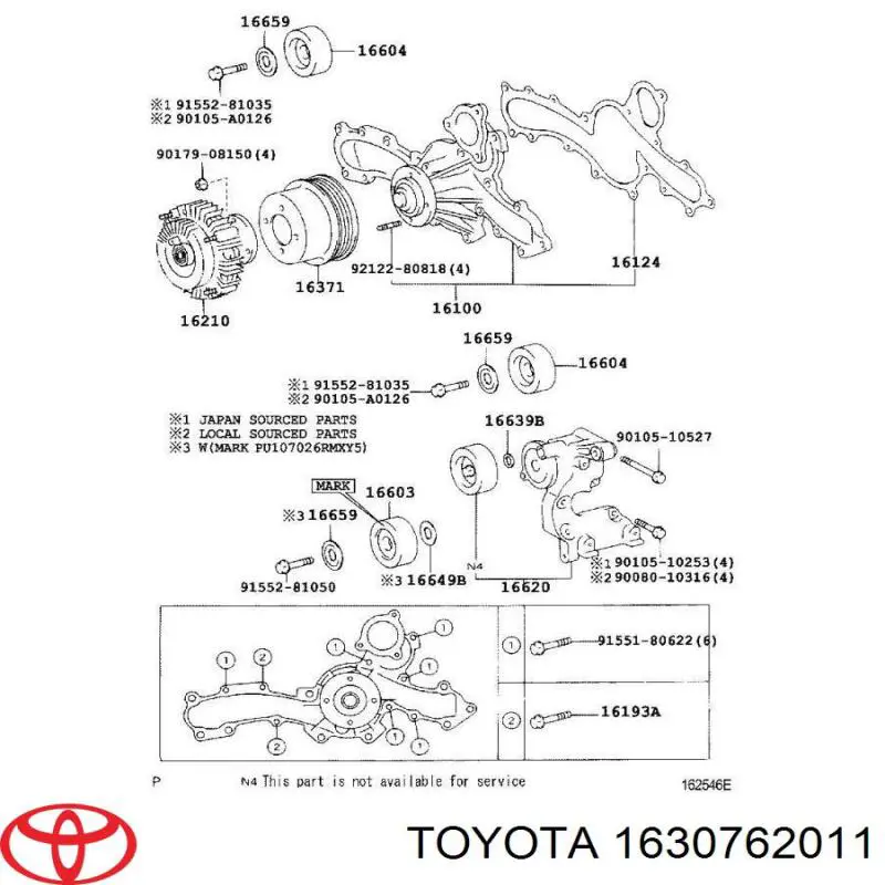 Embrague, ventilador de refrigeración Toyota 1630762011 precio, desde 1288,22 EUR