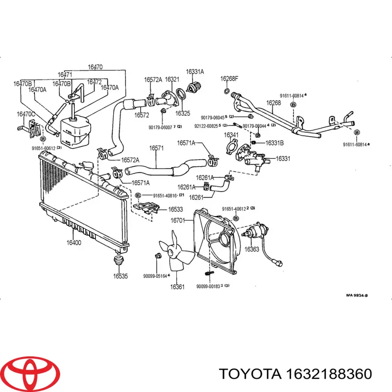 Comprar 1632188360 Toyota Tapa de termostato