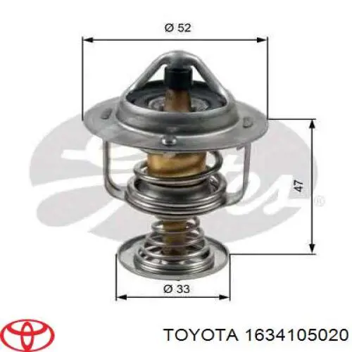 1634105020 Toyota juntas de la carcasa de el termostato