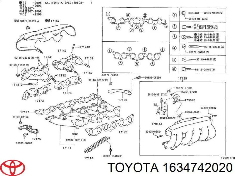 Anillo de sellado del sistema de refrigeración para Toyota Carina (T19)