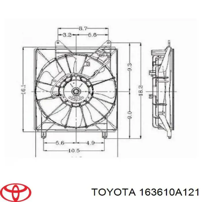 Ventilador izquierdo del radiador de refrigeración Toyota 1636120111 precio, desde 173,65 EUR