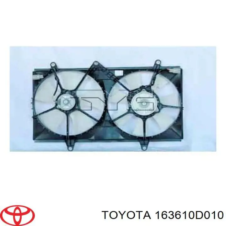 Rodete ventilador, refrigeración de motor izquierdo para Toyota Corolla (R10)