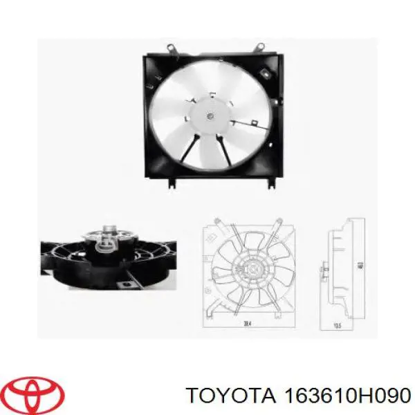 Rodete ventilador, refrigeración de motor izquierdo para Toyota Camry (V40)