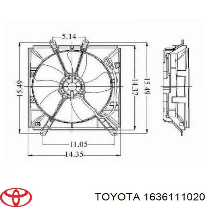 Comprar 1636111020 Toyota Ventilador del radiador