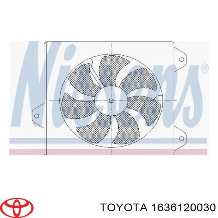 1636120030 Toyota rodete ventilador, refrigeración de motor