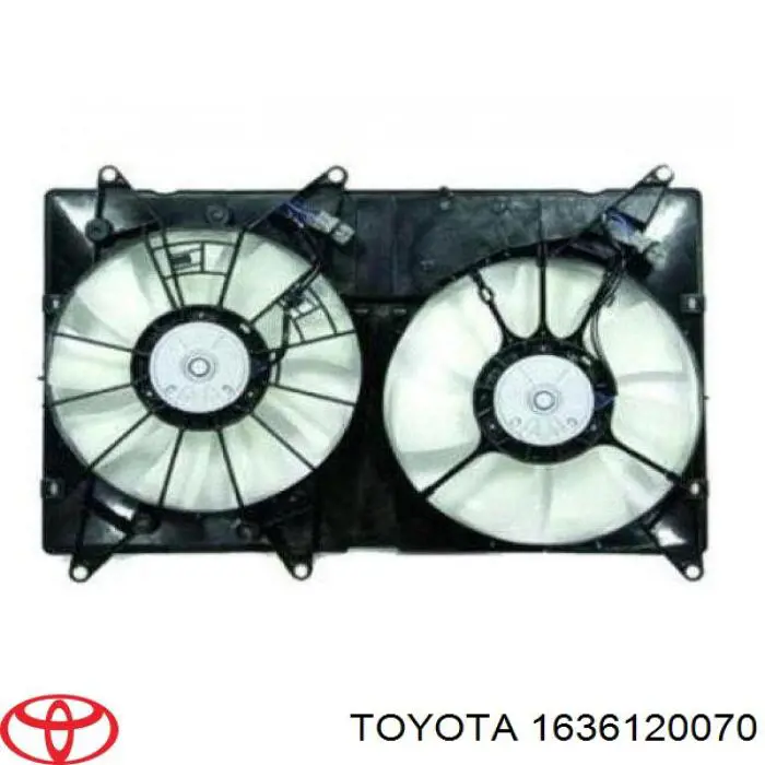 Ventilador izquierdo del radiador de refrigeración Toyota 1636120070 precio, desde 120,72 EUR