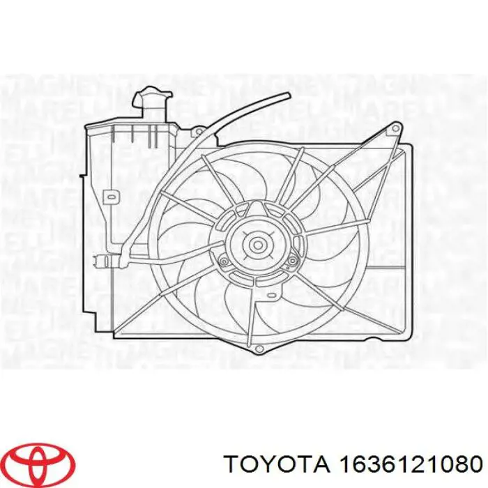 Comprar 1636121080 Toyota Difusor del radiador del aire acondicionado