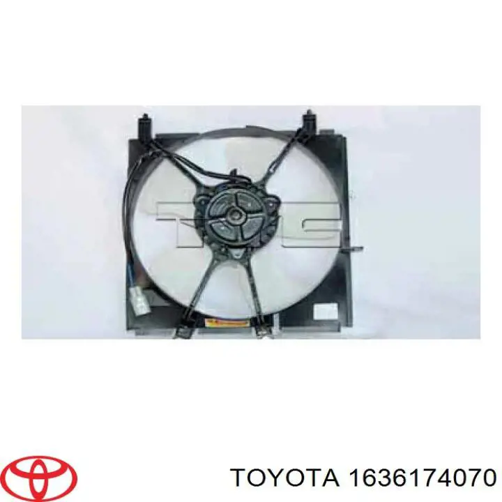 Difusor de radiador, ventilador de refrigeración, condensador del aire acondicionado, completo con motor y rodete Toyota Carina E (T19)