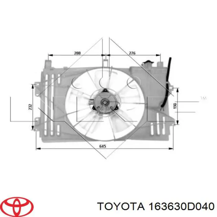 Ventilador, refrigeración motor Toyota 163630D040 precio, desde 149,71 EUR