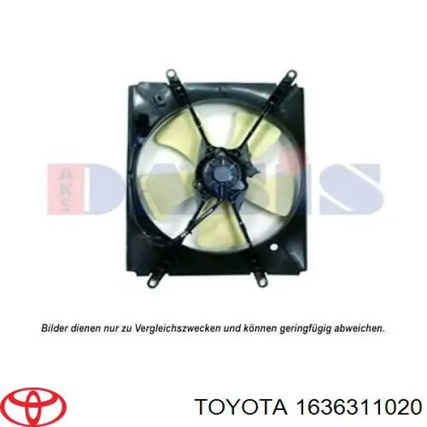 1636311020 Toyota ventilador para radiador de aire acondicionado