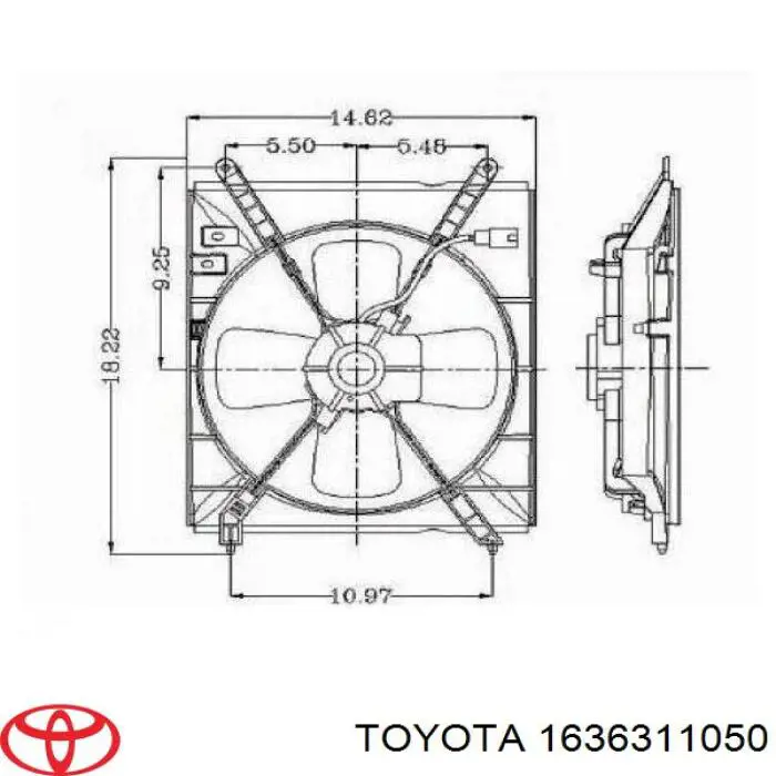 1636311050 Toyota motor del ventilador de enfriado