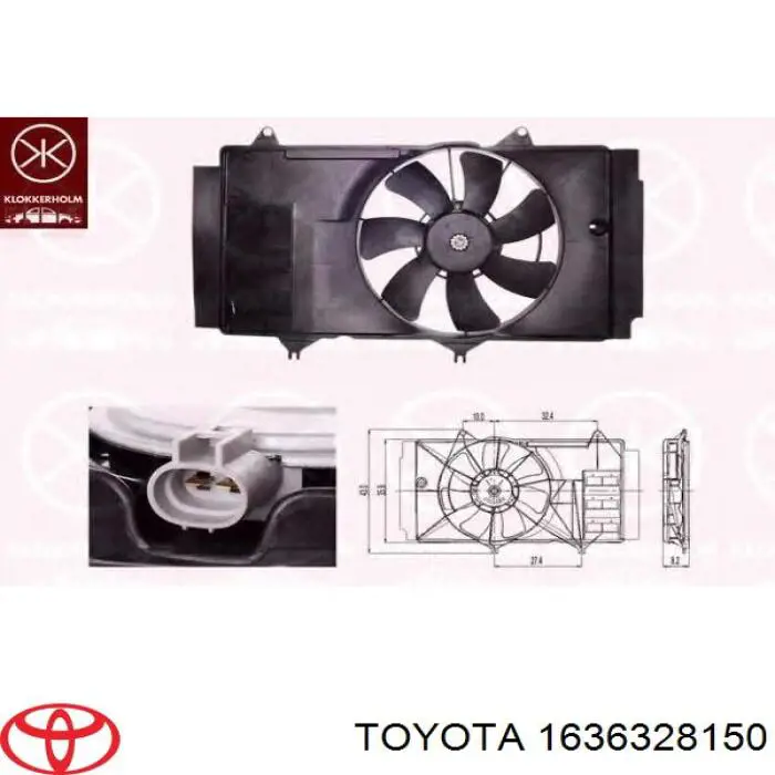Motor del ventilador del sistema de refrigeración Toyota 1636328150 precio, desde 113,26 EUR
