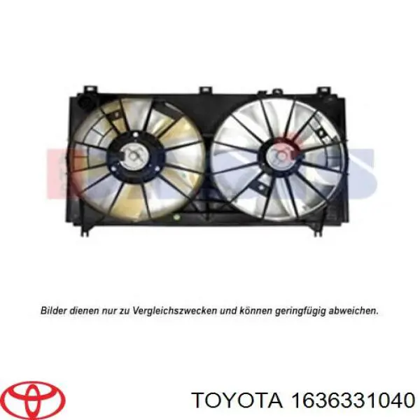 1636331040 Toyota motor de ventilador, refrigeración, derecho