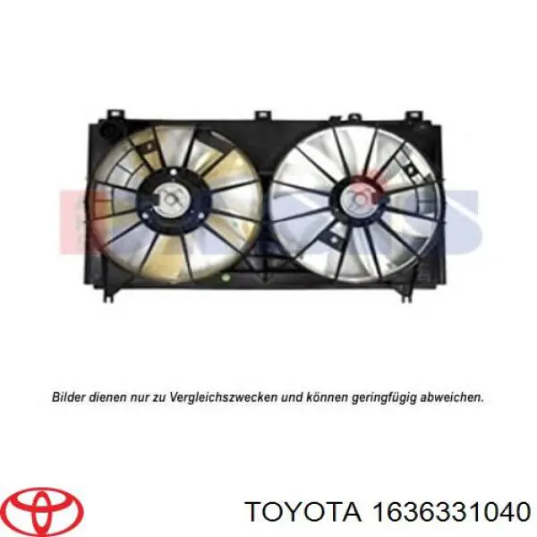 Motor de ventilador, Refrigeración, derecho TOYOTA 1636331040