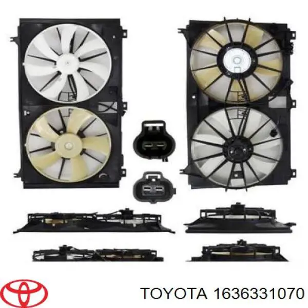 1636331070 Toyota motor de ventilador, refrigeración, derecho