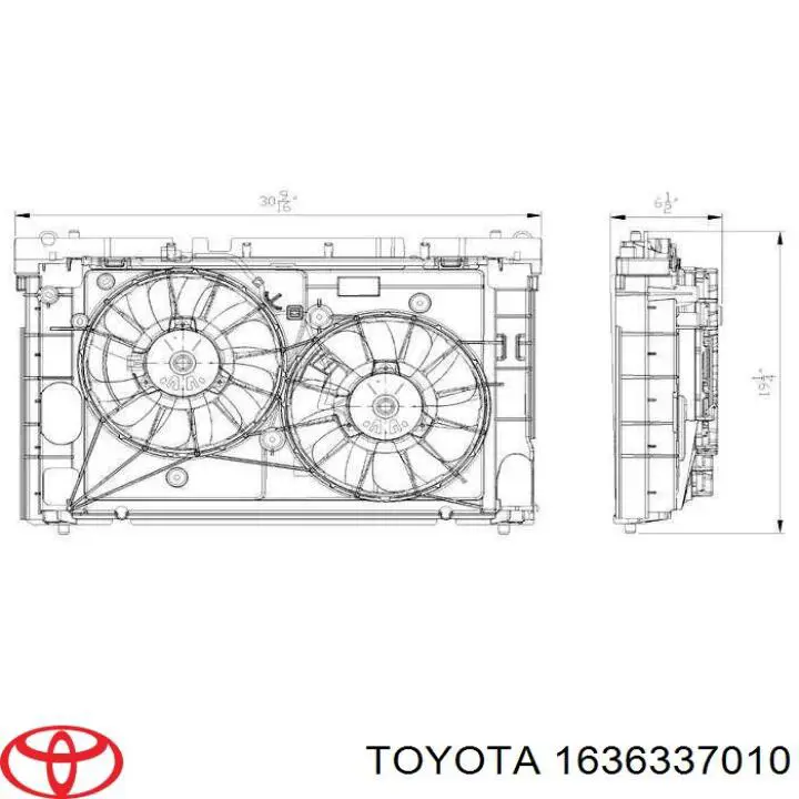 Motor de ventilador, Refrigeración, derecho para Toyota Prius (ZVW30)