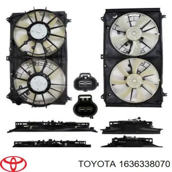 Comprar 1636338070 Toyota Motor del ventilador de refrigeración izquierdo