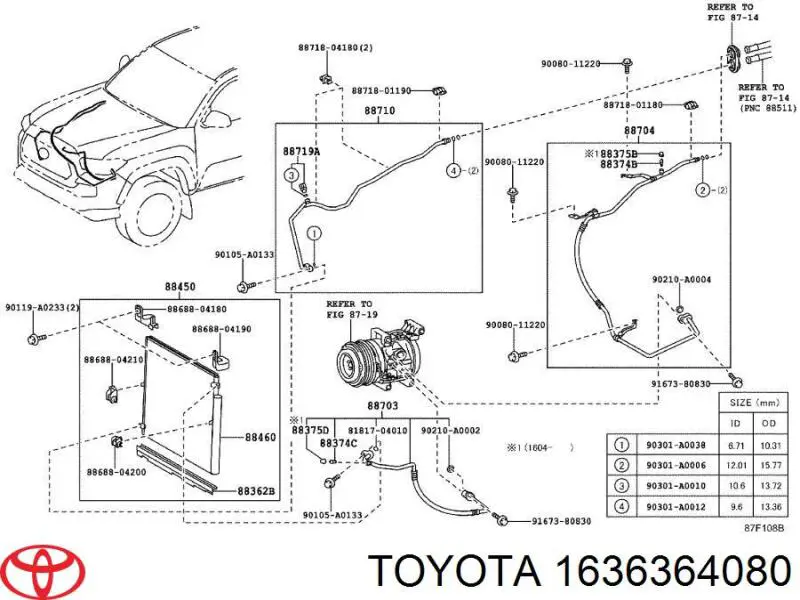 Motor del ventilador del aire acondicionado Toyota 1636364080 precio, desde 56,63 EUR