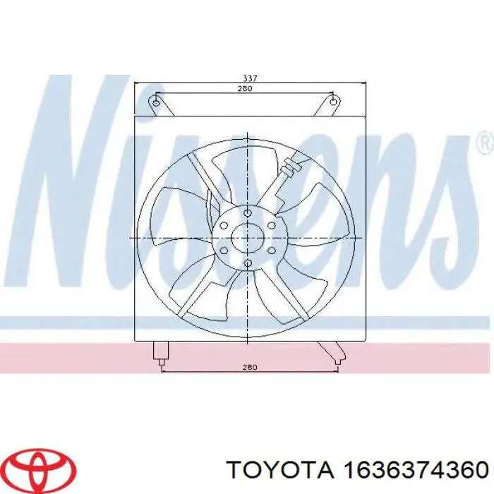 Motor del ventilador de enfriado para Toyota Camry (V20)